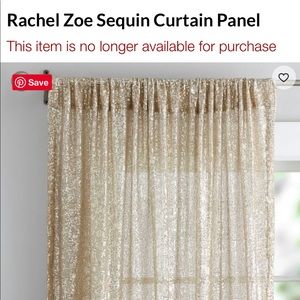 Rachel Zoe Sequence Gold Curtain